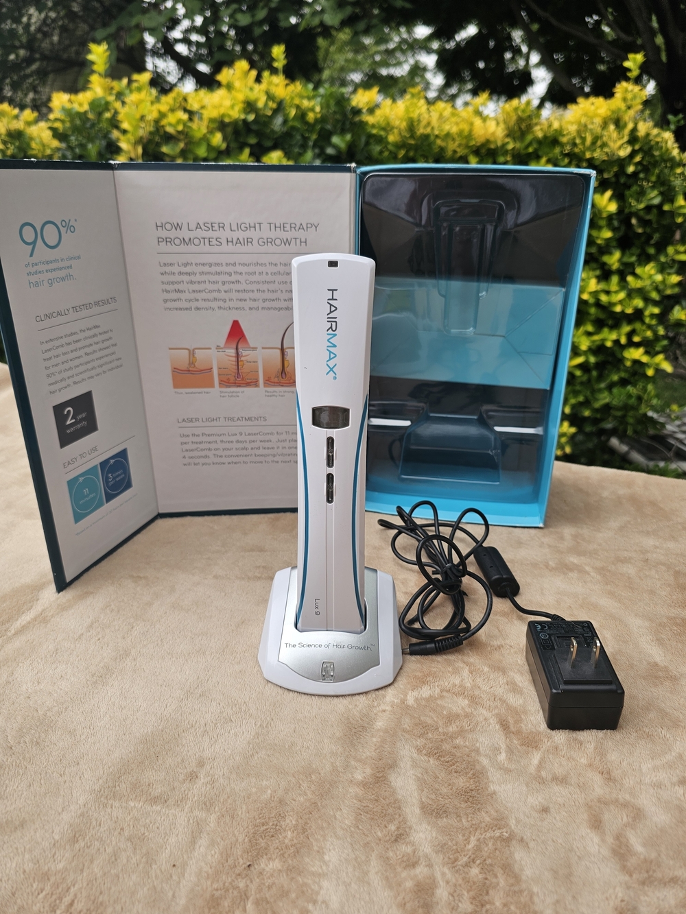 HairMax White & Blue Laser Hair Growth Device by HairMax